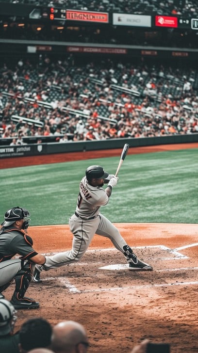 Joueur de baseball au bâton